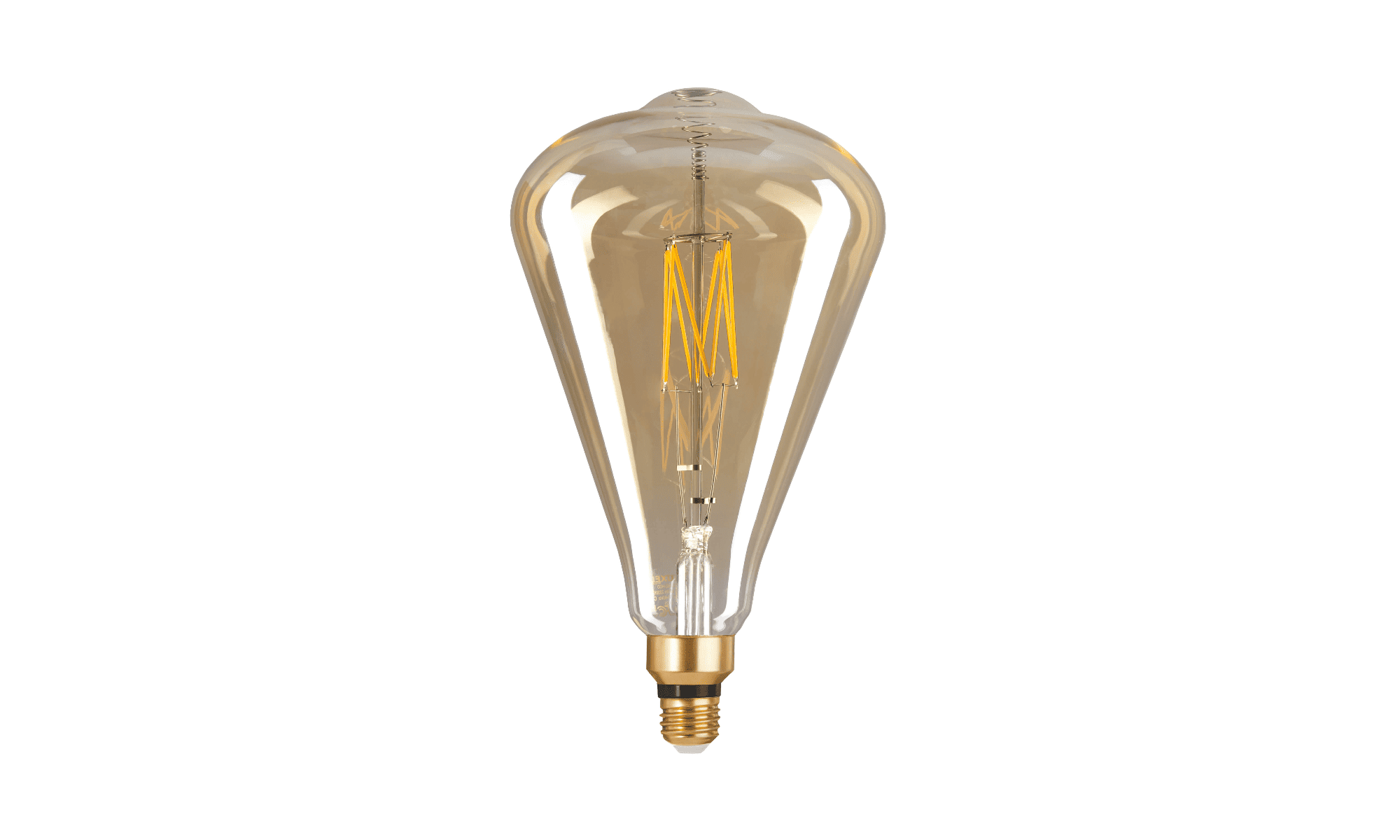 Vintage-style light bulb on a white background