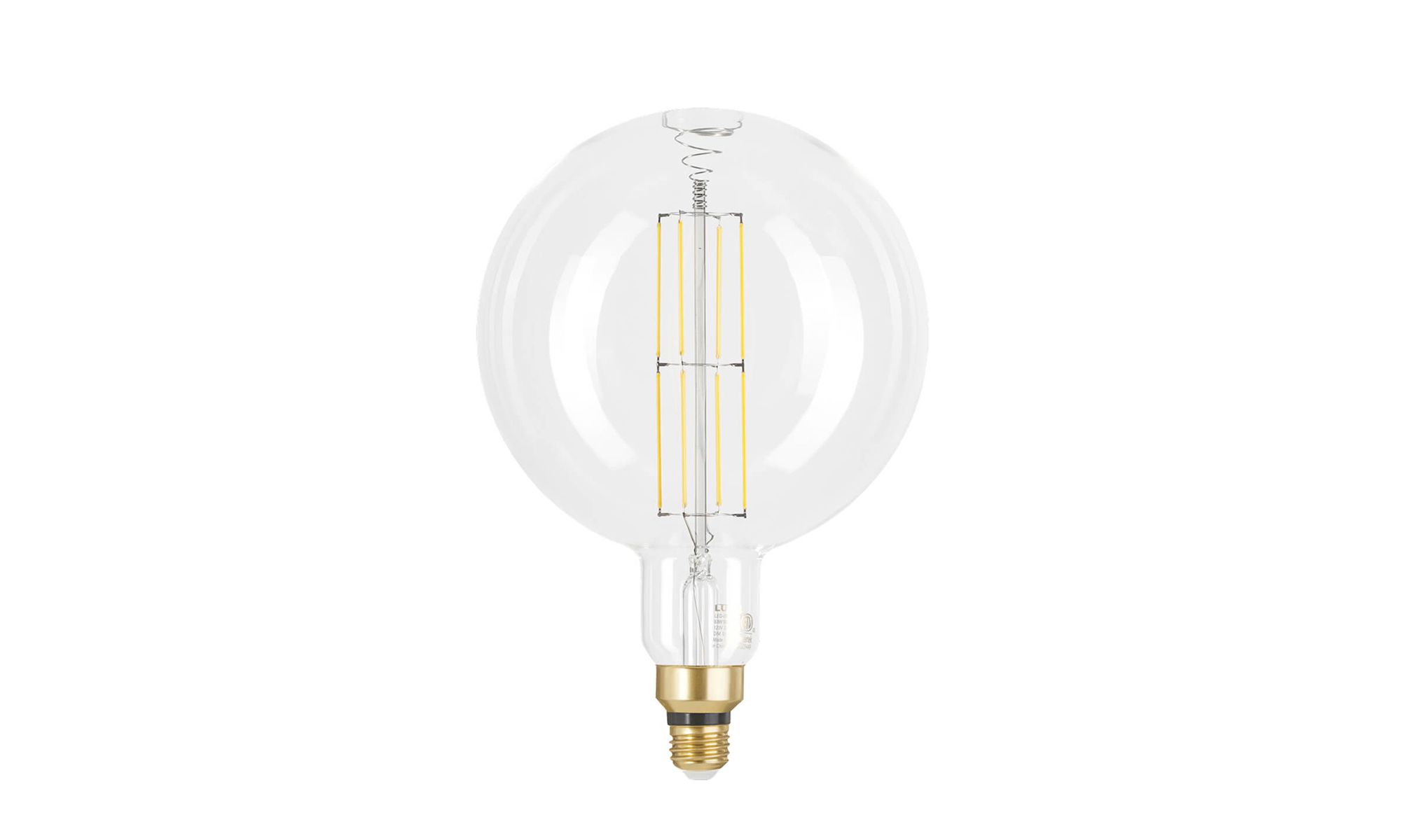 Stunning proportions of a giant amber-tinted decorative bulb