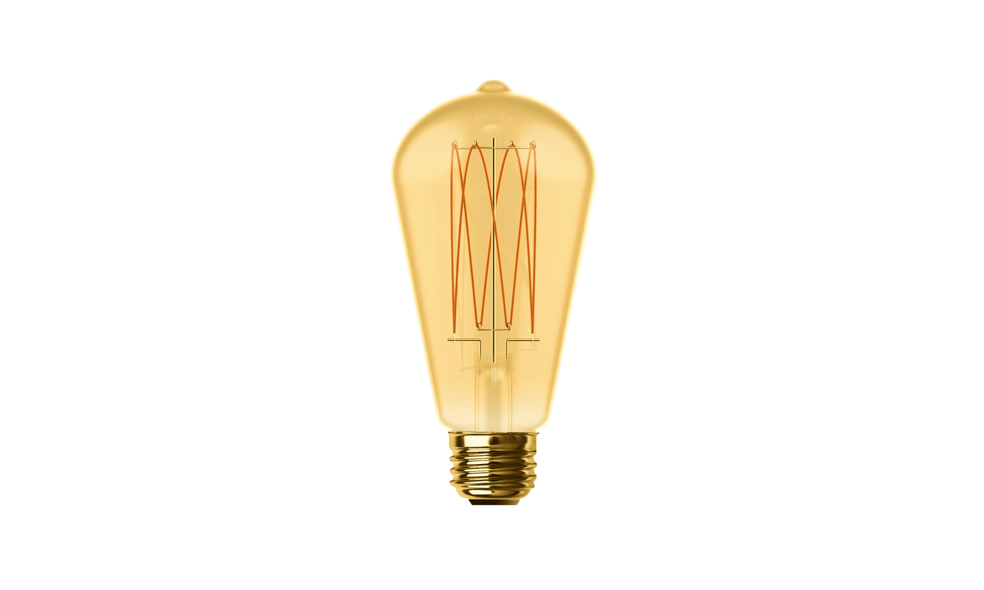 Vintage-style light bulb on a white background