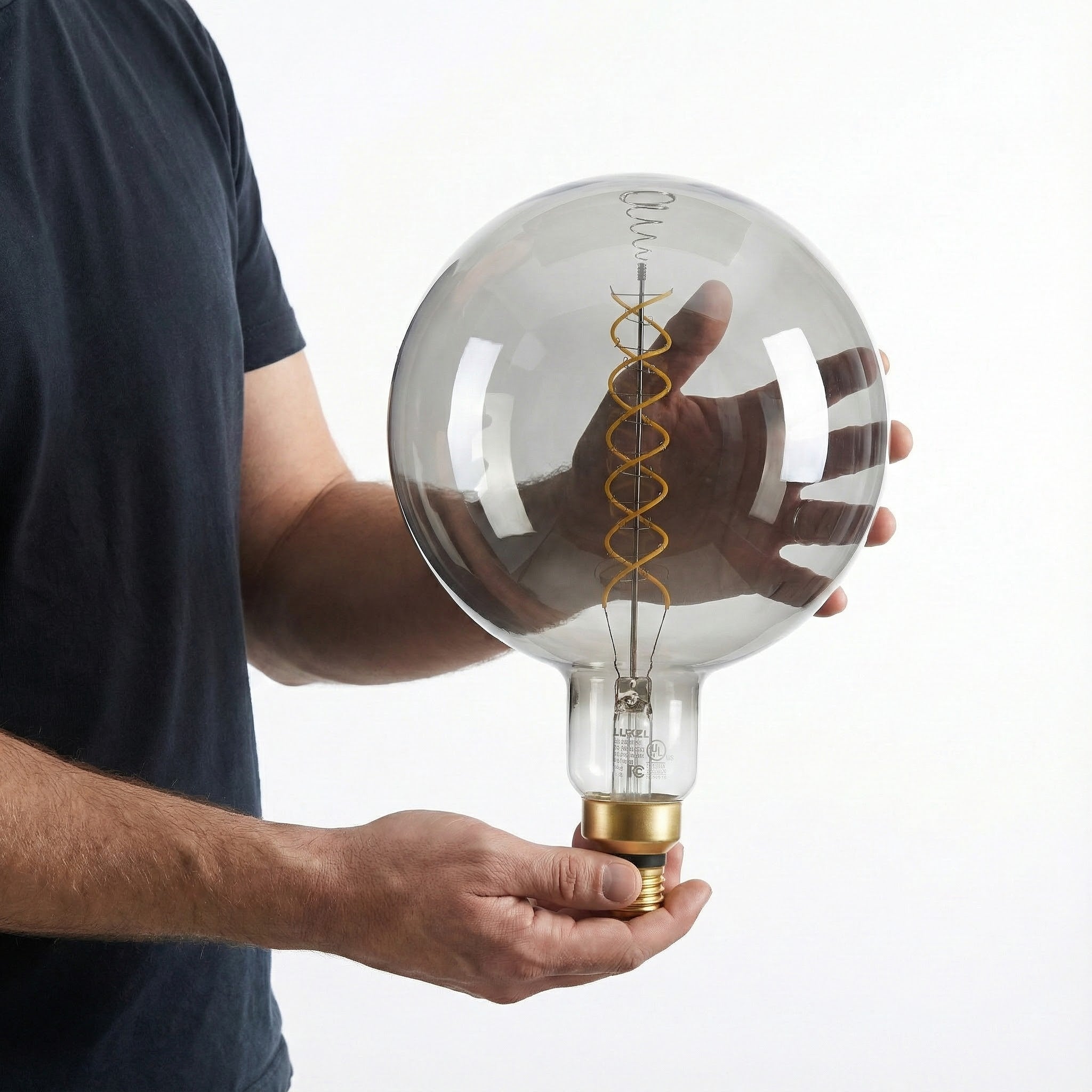Oversized bulb suitable for exposed lamp bases