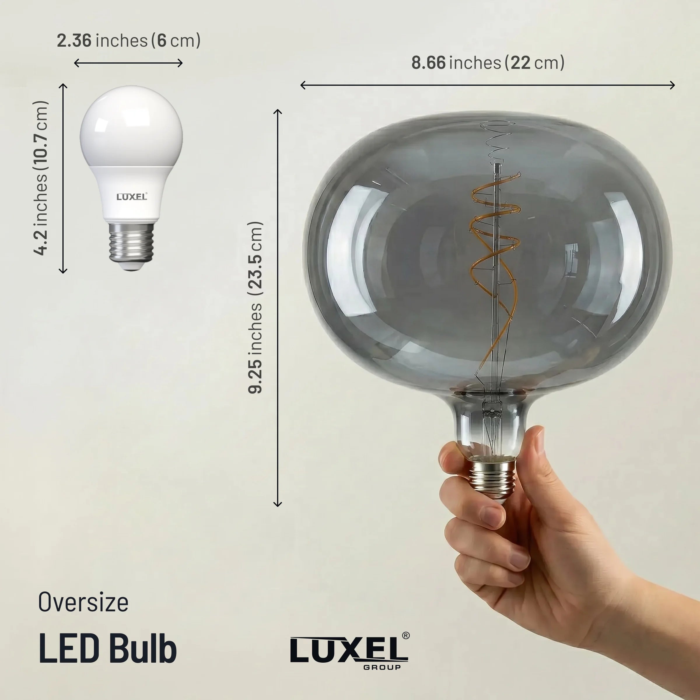 Oversized Edison LED Ellipse Bulb 220